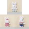 Cute Bunny Plush Toy With Overalls For Car Rearview Mirror Decor