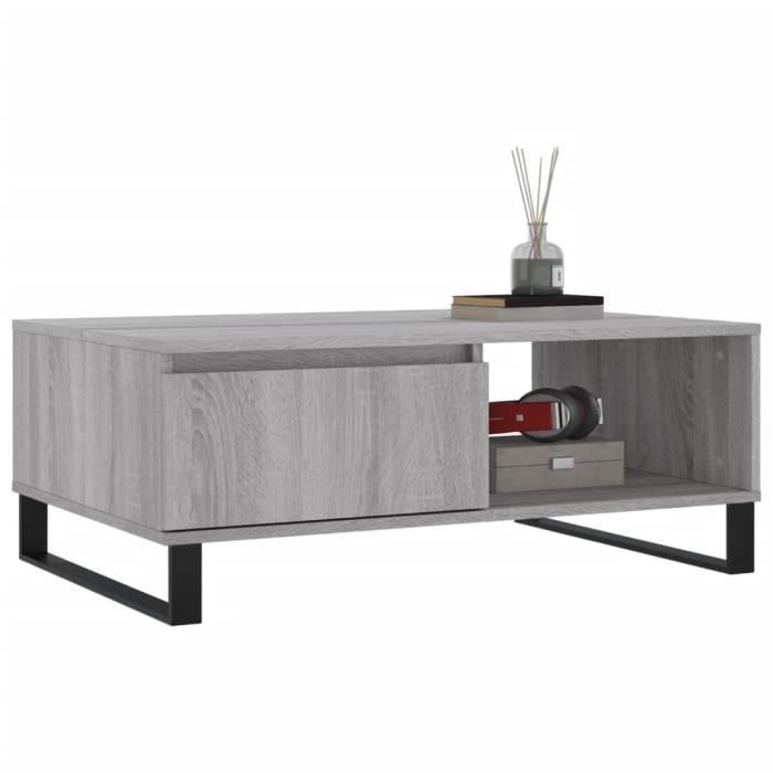VidaXL Coffee Table Sonoma Grey 90x60x35 Cm Engineered Wood 827074