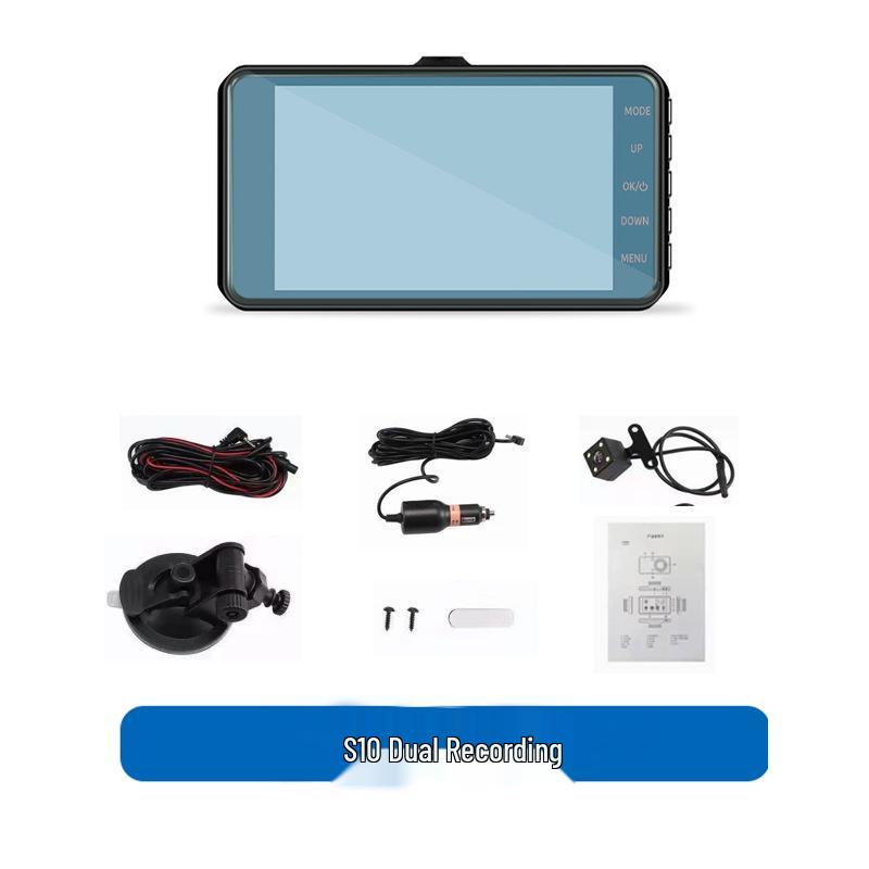 Wow 4-Inch Touchscreen HD Dual Lens Dash Cam with 1080P Front & Rear Recording