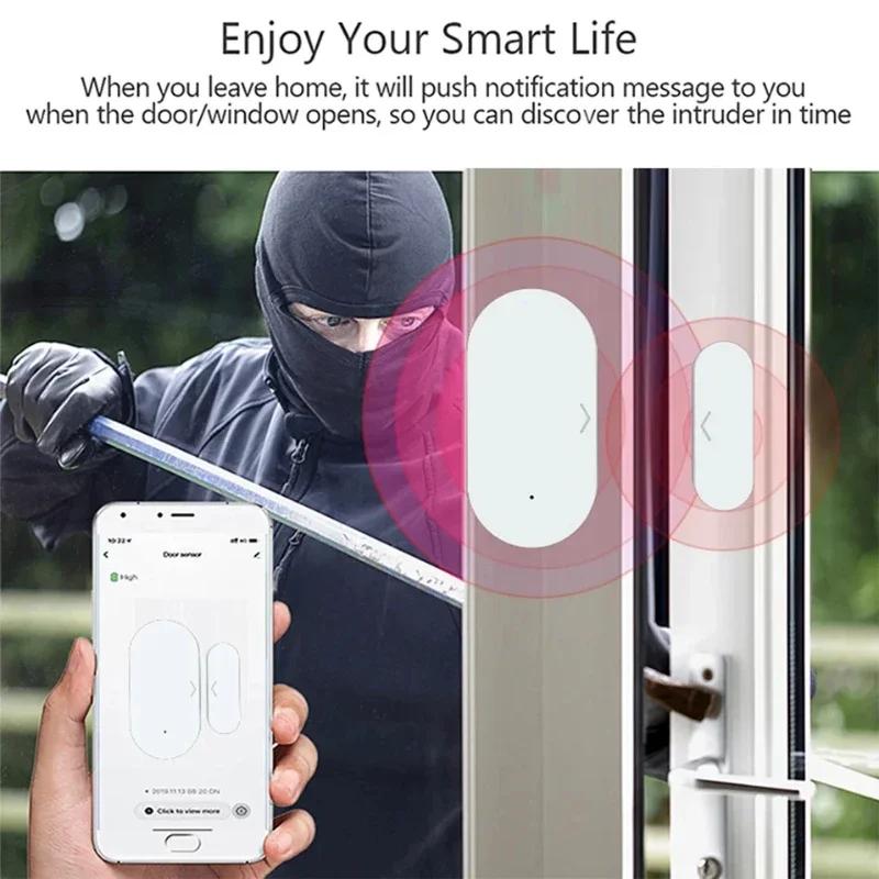 Door Sensor Window Sensor Home security For Smart Home Smart Life APP  Compatible with Alexa Google Assistant