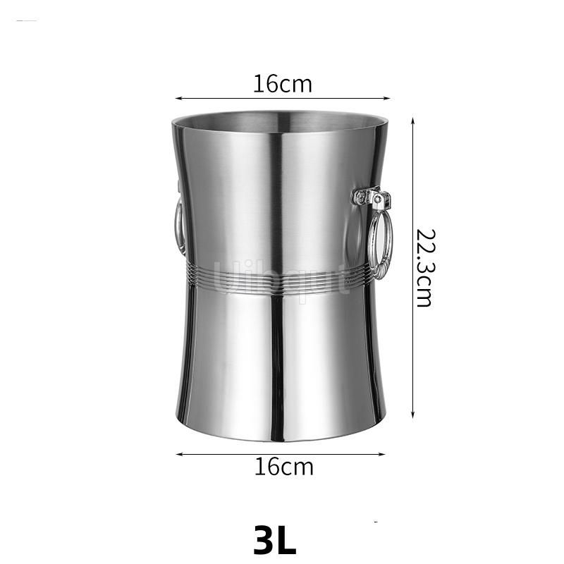 Commercial bar KTV dedicated ice bucket Creative Beer and Red Wine Champagne Bucket Stainless steel ice bucket beer cooler