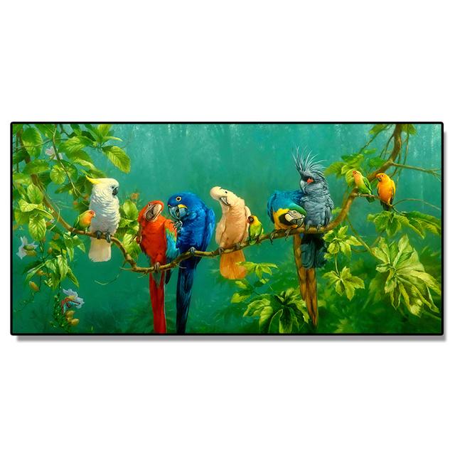 Classical Chinese Style Flower and Bird Landscape Canvas Painting Wall Art Picture Posters and Prints for Living Room Home Decor No Frame