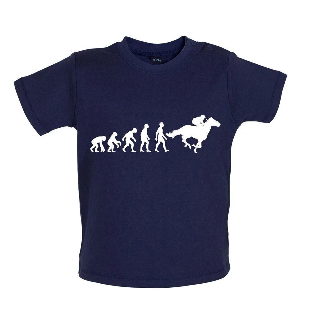 

Evolution of Man Riding -Baby Kids Boys Girls Unisex T-Shirt / Romper Tees Top- Horse Rider Jockey 160
