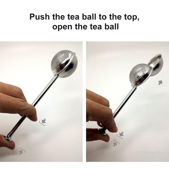 Retractable Stainless Steel Tea Ball Infuser Leaf Separator Kitchen Accessory