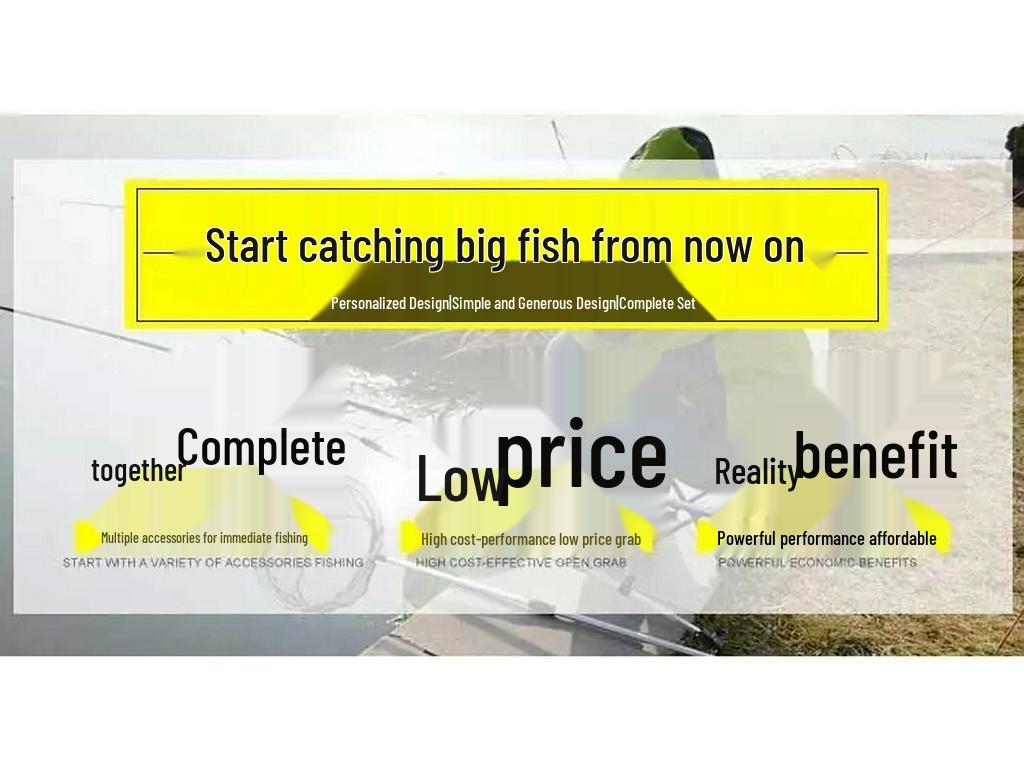 Beginner's Super Hard Short Section Fishing Rod Set for Big Fish