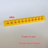 Tech Building Blocks: 3895 Studded Beam 1x12 with 11 Holes, Compatible with LEGO Assembly Toys
