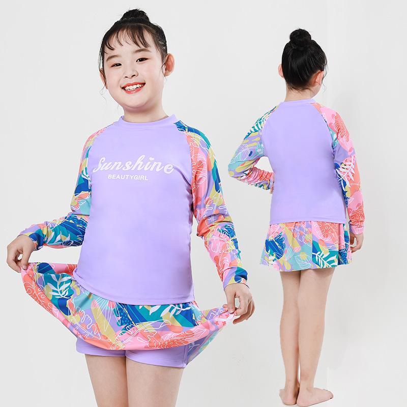 Plus Size Floral Two-Piece Swimsuit: Quick-Dry, UV Protection