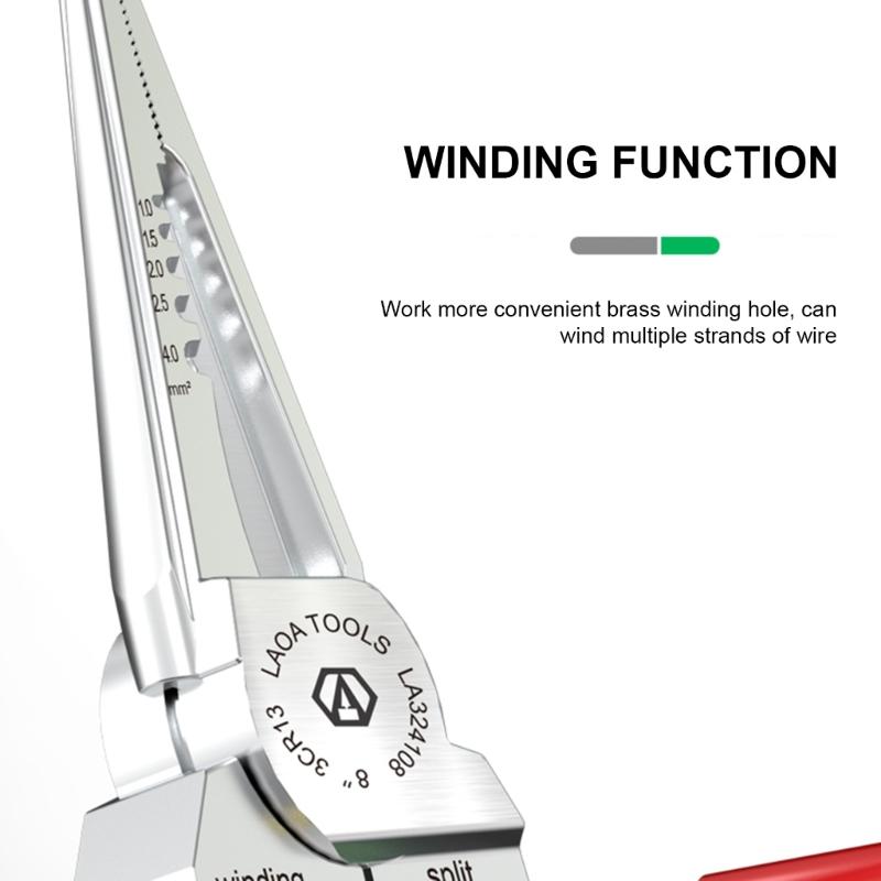 Multifunctional Wire Stripping Pliers Stainless Steel Cable Cutter Scissors With Comfortable Grip for Home Workshop Use