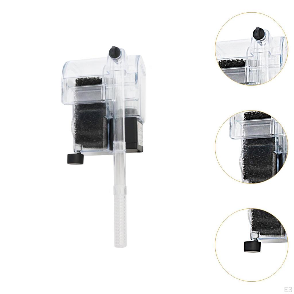 Accessorio per Acquario USB Facile da Installare Efficiente Sistema di Filtrazione a Sospensione Silenzioso Regolabile