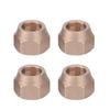 Brass Tube Nut for Car Air-Conditioning Line Service, Six-Sided 4 Pack Fitting for Vehicle and Motorcycle Use Work