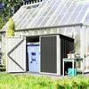 Double Bin Shed, 2 x 240 L Bins, Chain-Linked Lid, Gas Struts, 179.5 x 108 x 129.5 cm, Grey