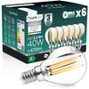 6X Bec LED E14 Glob P45 2,2W 470Lm = 40W 4000K Neutru 360° Filament Clasa A Lumiled