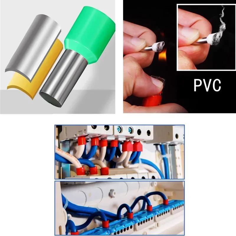 400-2120PCS Box VE Tubular Crimp Terminals Wire Insulated Terminator Block Cord End Connector Electrical Tube Terminal