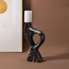Modern Abstract Art Candlestick Holder for Home Decor Wedding Dinning Party Mantel TV Stand Kitchen Marble Candle Ornament