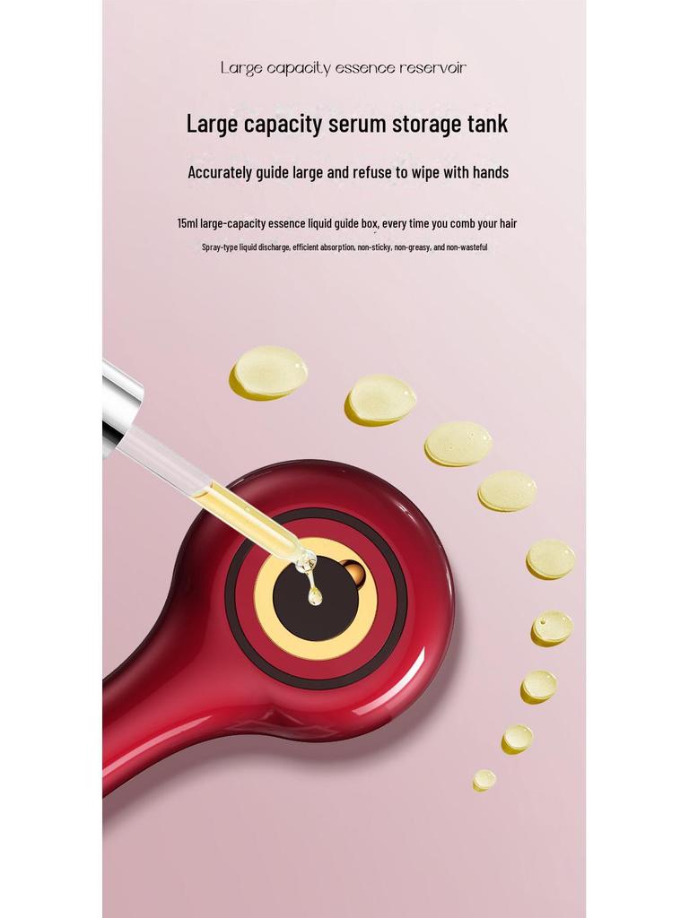 Elektrikli Saç Derisi Masaj Aleti: Sınır Ötesi Sprey Esans Yağı Kırmızı ve Mavi Iıklı Saç Uzatma ve Bakım Tarağı