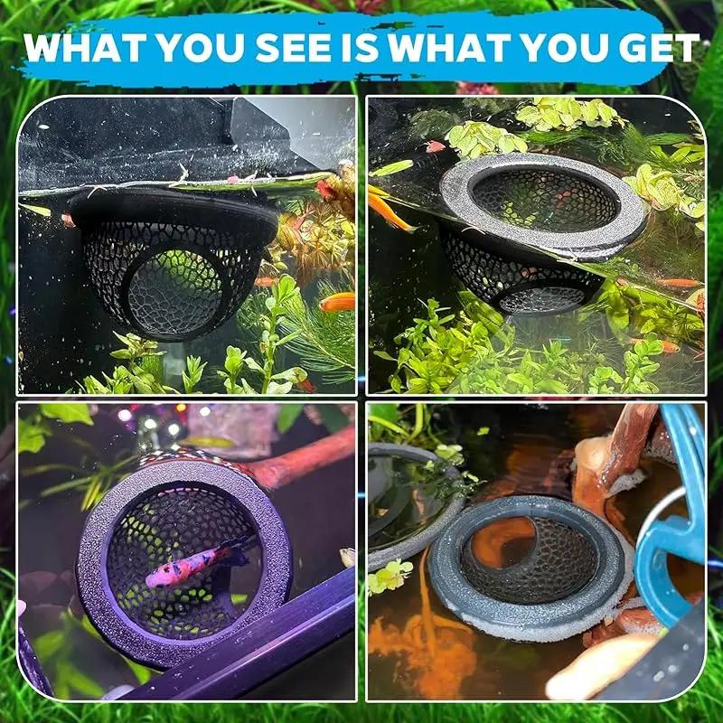 Aquarium schwebende Höhle Fisch Garnelen Versteck Unterschlupf 3-in-1 Hängematte Futterring & Ruheplatz für Betta kleine Wassertiere