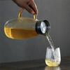 Large-capacity 1500ml Vertical Striped High Borosilicate Glass Cold Kettle Fruit Lemon Water Bottle Beverage Juice Drink Jug