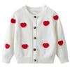 Korean Style Handmade Love DIY Children's Knitted Cardigan Jacket Girls Sweater Cardigan