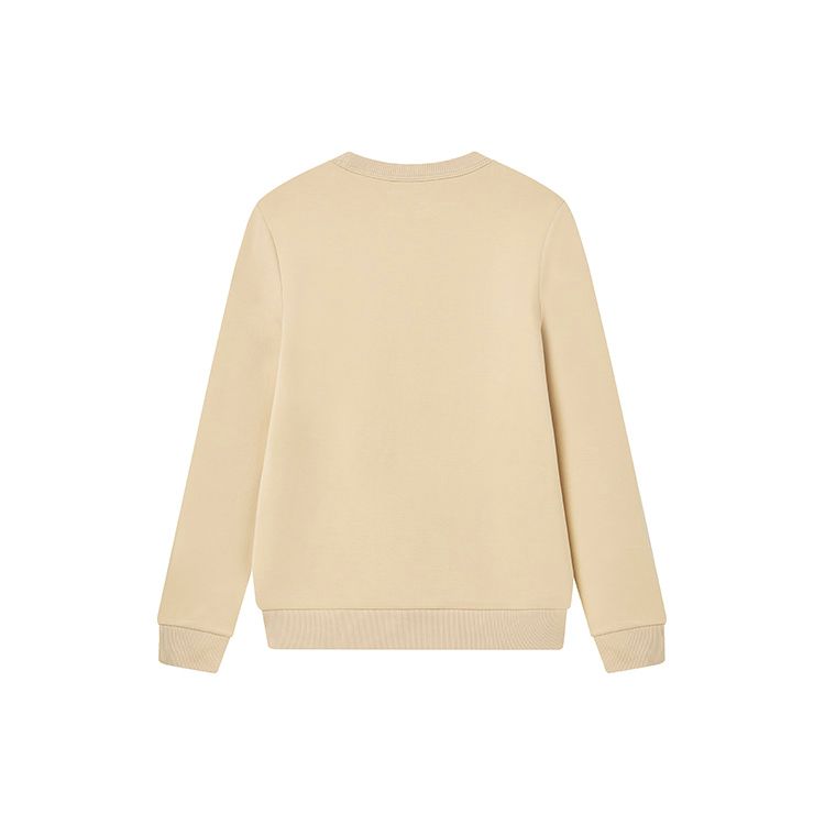 FILA Fleece Letter Print Casual Knit Pullover Sweatshirt Men sweatshirt Brown F11M248206FBN