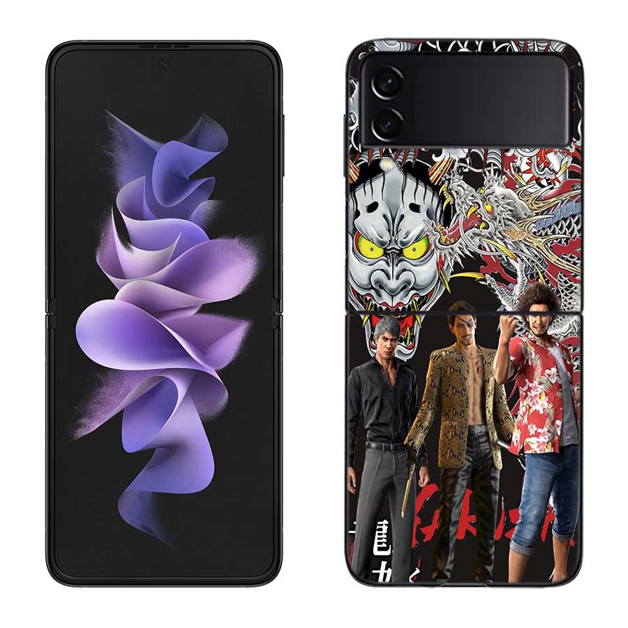 

Yakuza 0 Game Phone Case For Samsung Z Flip 7 6 5G Galaxy Z Flip 5 4 3 Black Hard Cell Cover Luxury PC Shell Coque Samsung Z Flip 5 5G