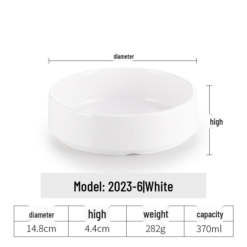 Korean Style White Round Melamine Small Dish Plate