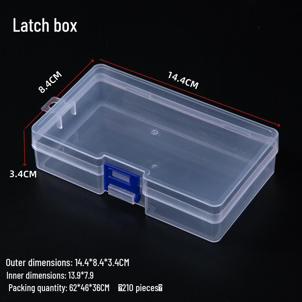 Rectangular Transparent PP Plastic Storage Box for Stationery, Cards, Hardware, Jewelry, and Fishing Gear