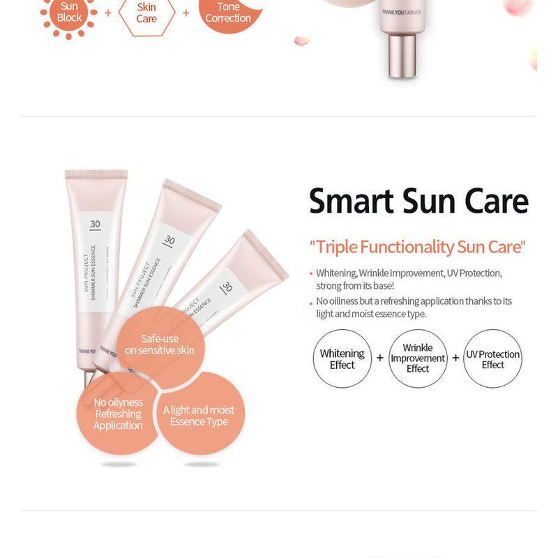 THANK YOU FARMER - Sun Project Shimmer Sun Essence SPF30 PA++ 40ml
