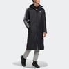 Adidas Long Insulated Coat With Side Slit And Printed Logo Men Outerwear Black GF0000