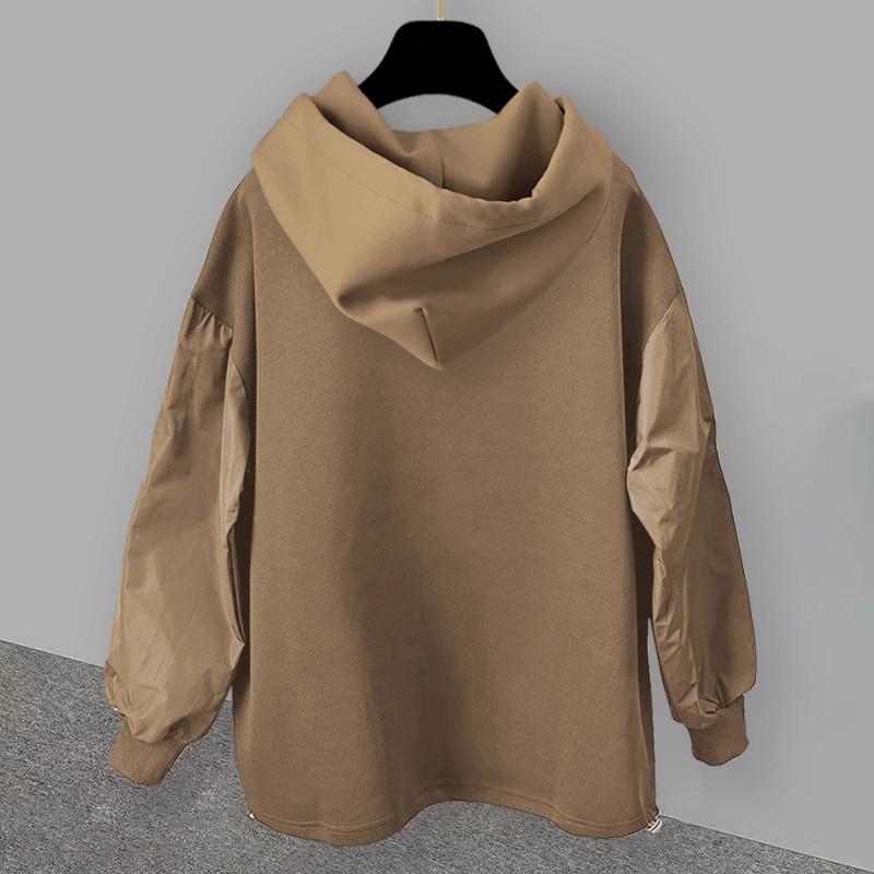 Trendiges Lässiges Gestreiftes Patchwork Halbreißverschluss Kapuzenpullover Set für Herren - Herbst 2025