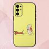 Funny Dachshund Dog Pet Phone Case For Samsung S24,S21,S22,S23,S30,Ultra,S20,Plus,Fe,Lite,Note,10,9,5G Black Soft Shell