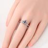 Original 925 Sterling Silver Sparkling Aquamarine Lotus Rings For Women Girls Jewelry Birthday Anniversary GiftsGood Product