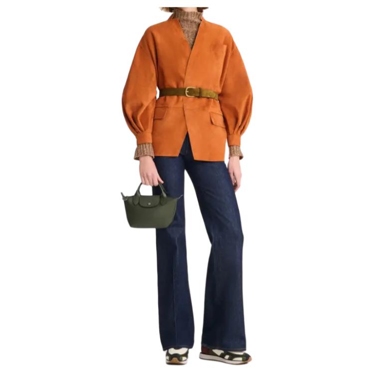 Longchamp Bolso Tote Mini de Cuero con Logo de Caballo Le Pliage Bolsos Tote para Mujer Verde 1500987549