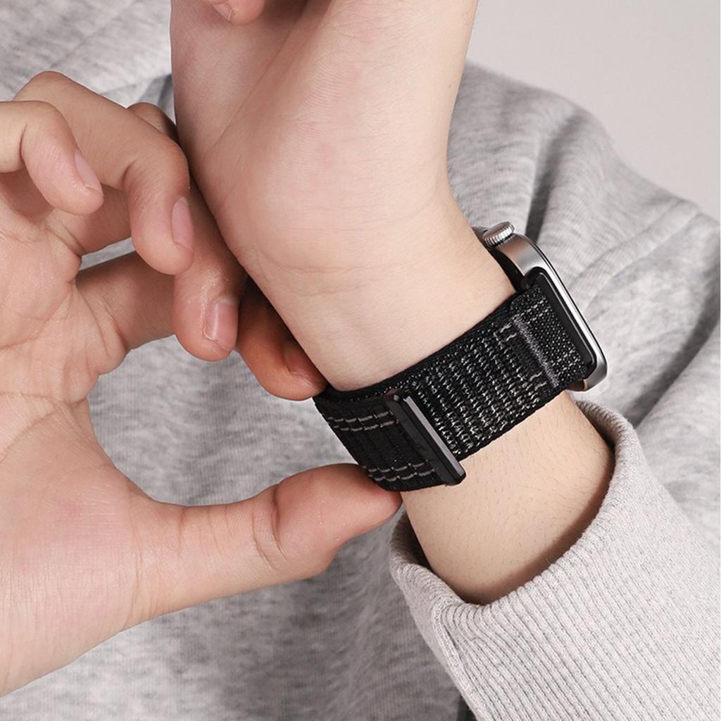 Woven Nylon Watch Band for Huawei Watch Fit 4 Pro/Fit 4/Fit 3 Breathable Magic Tape Closure Replacement Strap