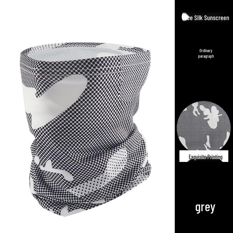 Protection Été Homme Soie Glacée Cagoule Intégrale & Tour de Cou - Masque Solaire d'Extérieur Moto & Cyclisme