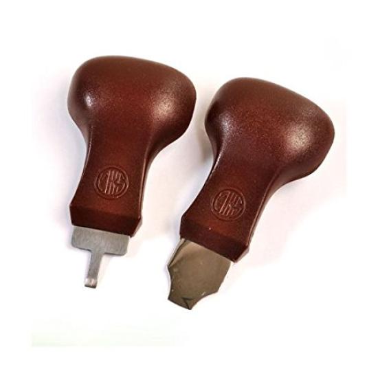 

MKS Super Pry wide tip type 49310 and narrow tip type brown bakelite [Meikousha] Opener, 2-piece set [9mm] [4mm] 49320, handle.