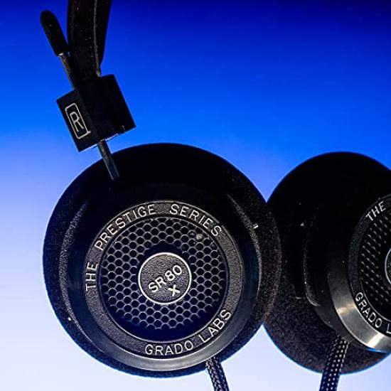 GRADO SR80x Prestige Series Open-Back Wired Headphones – Enhanced X Drivers, Lightweight Design, Assembled in Brooklyn, NY, USA