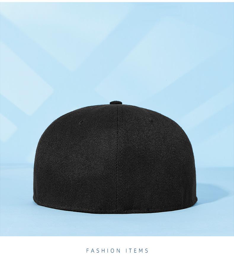 Oversize Store Fitted Caps Stor Mann Pluss Størrelse Blank Baseballcaps Ensfarget Bakside Lukket Sportshatt Menn Kvinne Flat Skygge Ensfargede Hatter