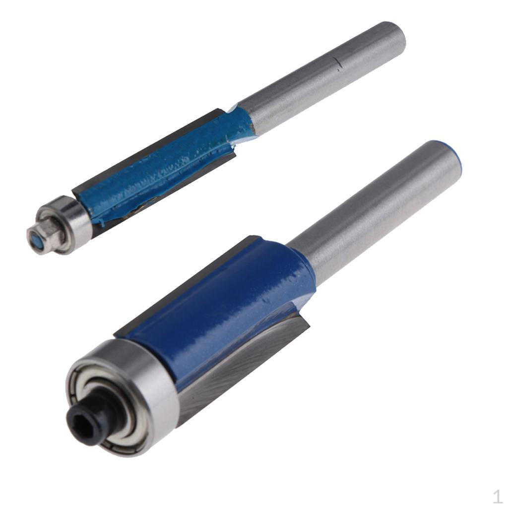 

2 штуки фреза заподлицо с хвостовиком 1/4 дюйма подшипник ming деревообрабатывающий инструмент