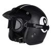 Retro Helmet Electric Motorcycle Leather Helmet Summer Pedal Cruise Motorcycle Harley Men and Women Three Quarter Helmet Half Helmet