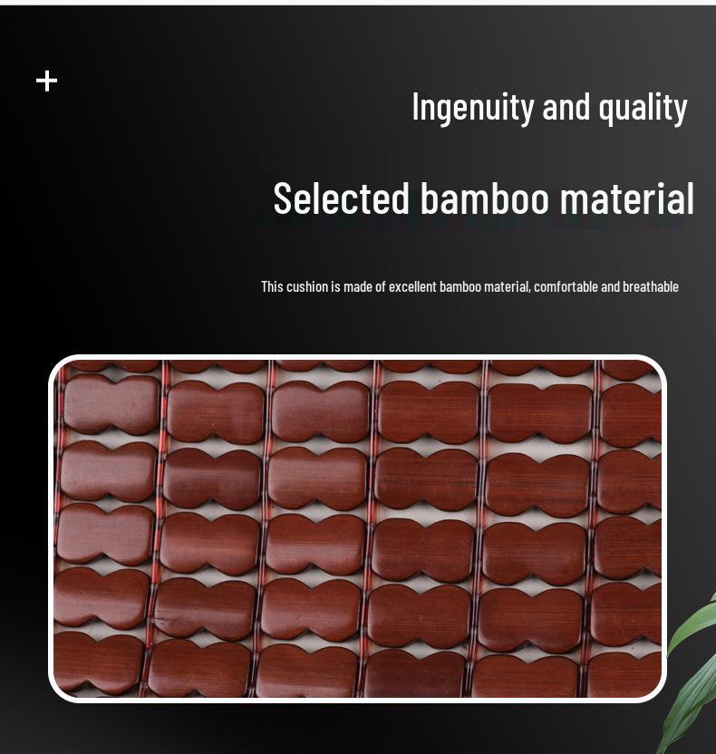 Large Bamboo Chip Truck Seat Cushion - Summer Mahjong Cool Mat, Universal Fit