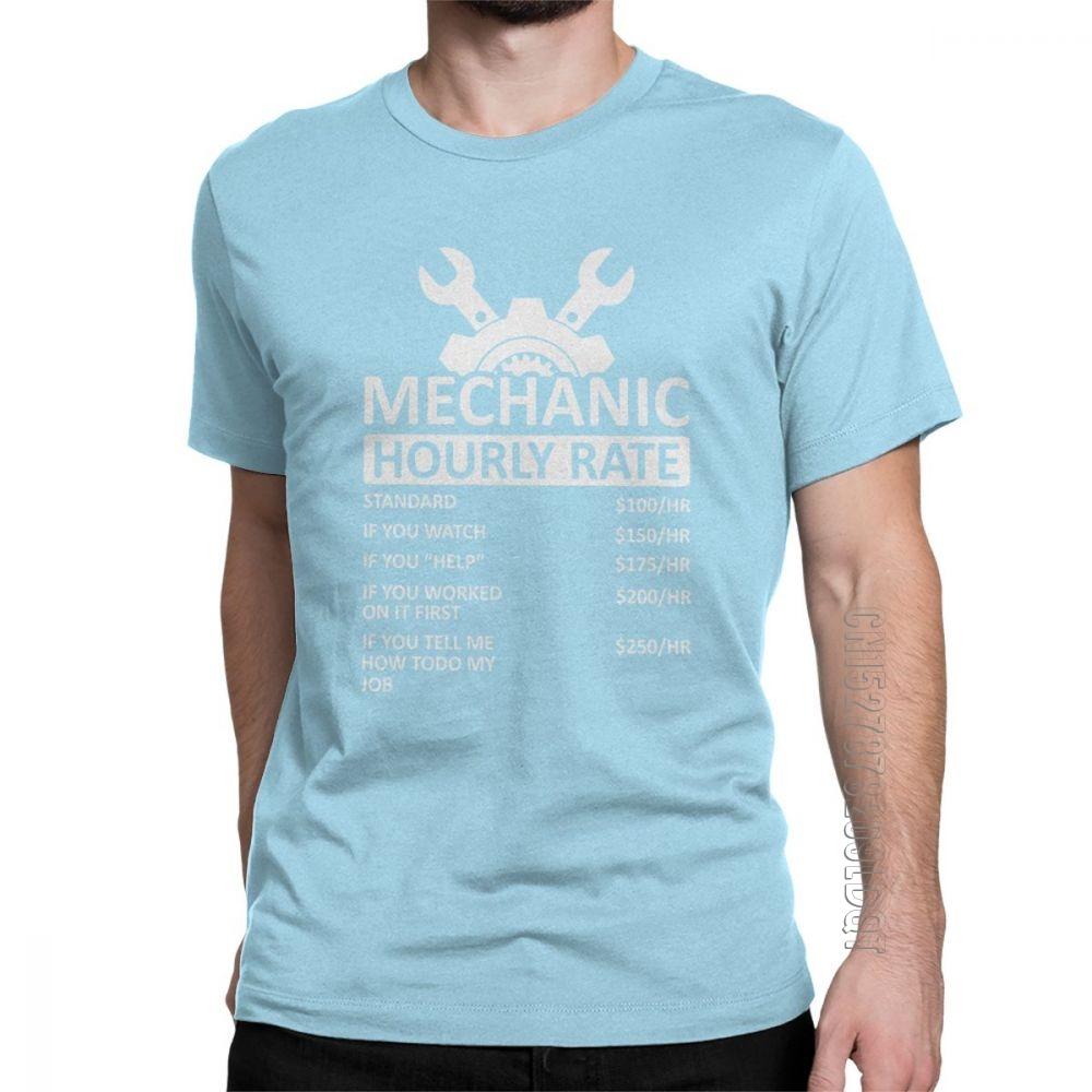 

Mens TShirt Mechanic Hourly Rate Unique 100 Cotton Tee Shirt Male Tshirt Car Fix Engineer T Shirt Clothing Gift Idea 4XL