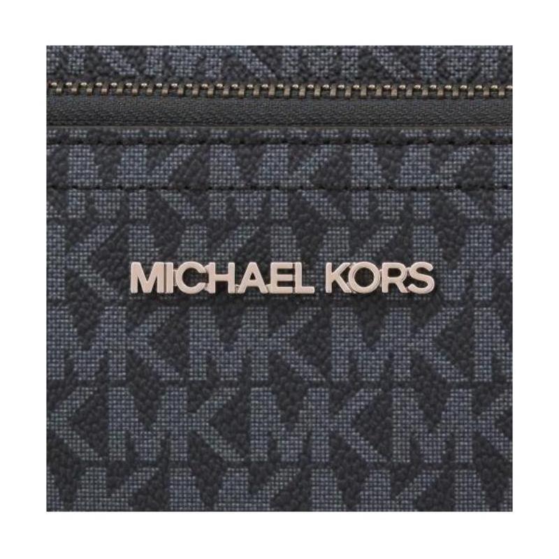 MICHAEL KORS Cooper Logo printed zipper closure coated canvas crossbody bag regular women's dark blue