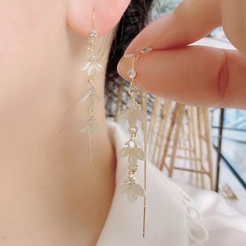 925 Silver Needle Luxury Tassel Earrings for Women