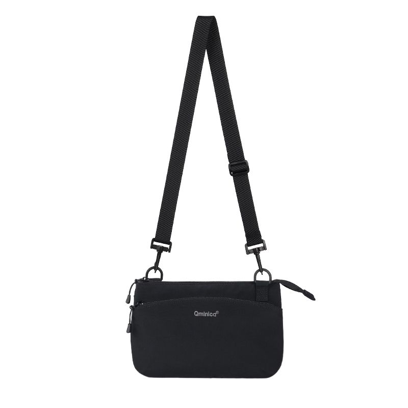 

Qminica Outdoor Travel Crossbody Bag Water-Resistant and Wear-Resistant Multi-Functional Lightweight Casual Shoulder Cycling Bag Black