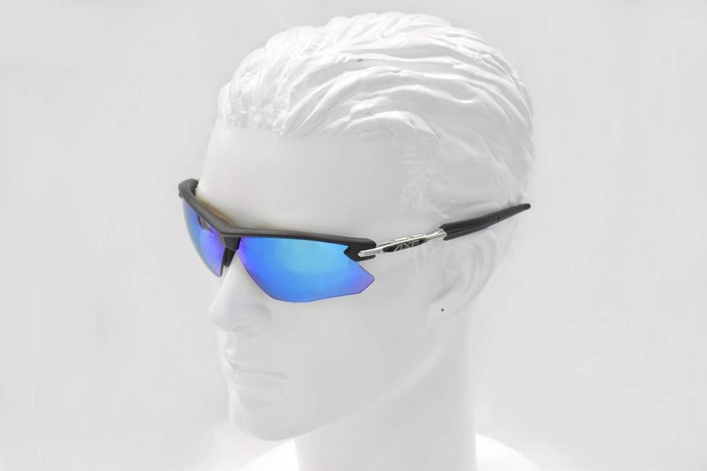 AXE Matte Black Sunglasses with UV Protection and Interchangeable Lenses SG-480 (MBK)