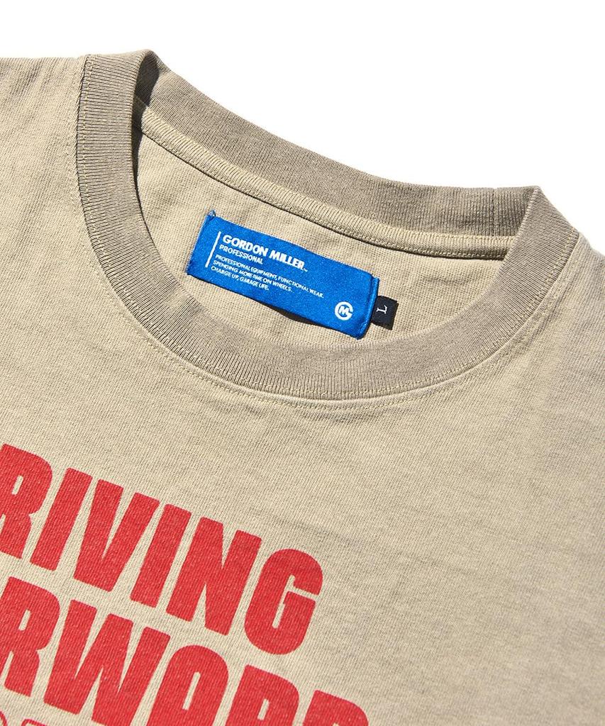 GORDON MILLER Short Sleeve DRIVING FORWARD L Size Beige 1750807 Men's T-Shirt