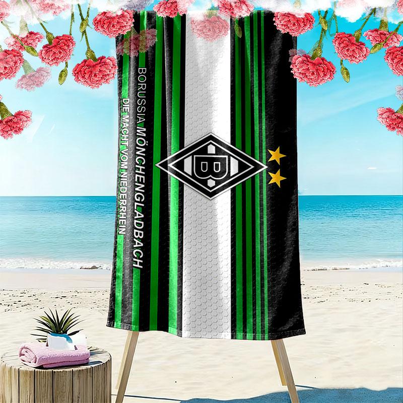 Gladbach FC Print Beach Towel, Large Soft Quick Dry Towel for Beach Camping Swimming
