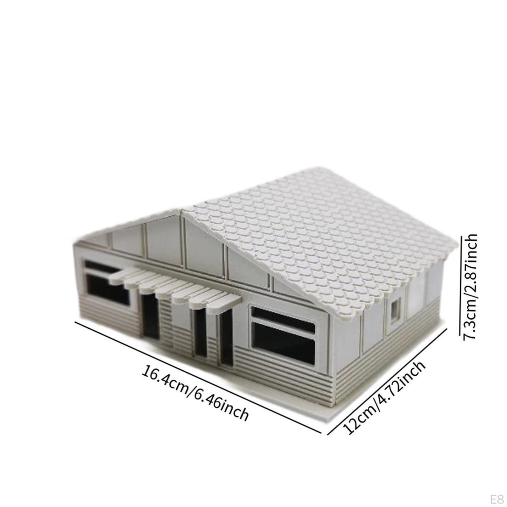 1/64 Building Model Assembled Model, Landscape Residential Modern House Architecture Scene for Sand