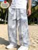 Men's casual pants straight-leg pants trousers casual loose POD to map can be determined Europe and America