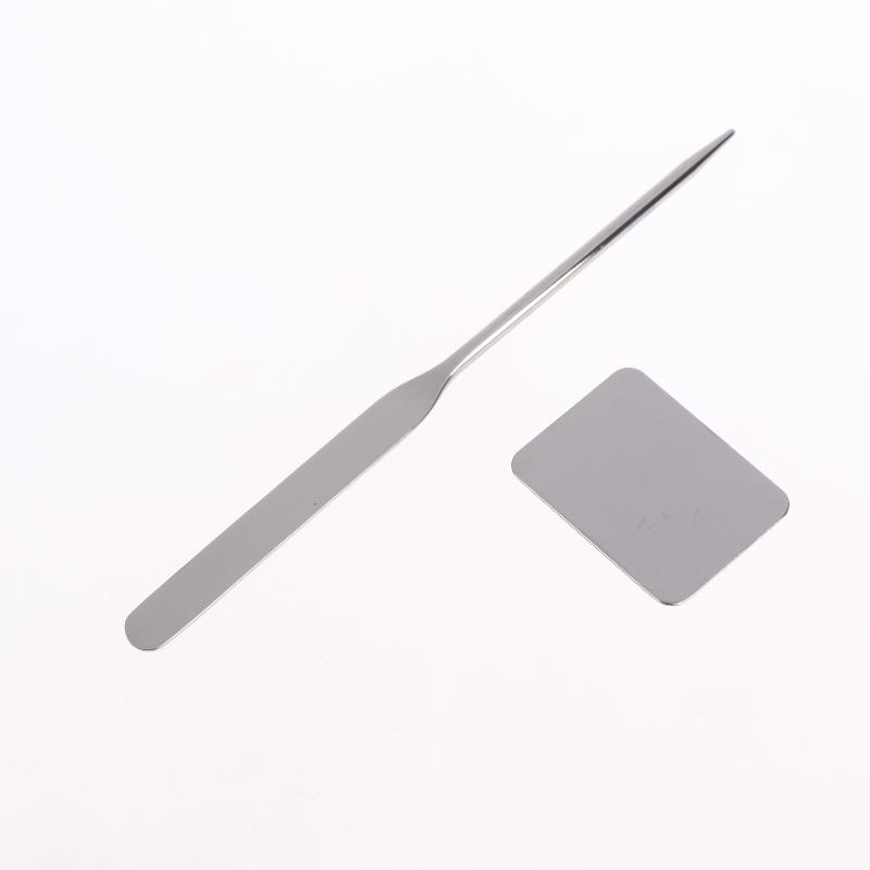 Stainless Steel 2Pc Palette Tray Mixing Rod Set Spatula Mixing Stick Foundation Cream Mixing Cosmetic Make Up Tool A